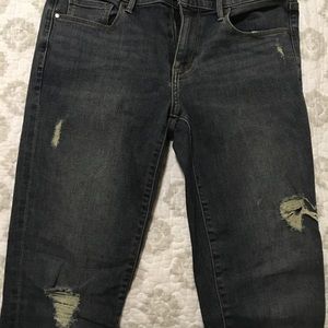 BR distressed skinny Ankle Zipper jeans